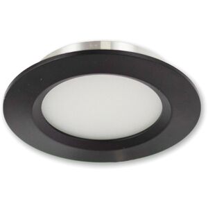 ISOLED Meubles LED encastres projecteur MiniAMP noir, rond, 3W, 120°, 12V DC, blanc chaud 3000K - Luminaires encastres