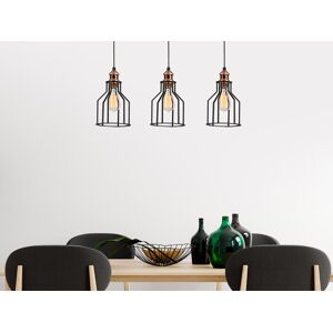 Mobistoxx Luminaire suspendu ALANYA 3 lampes noir