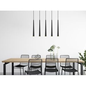 Mobistoxx Luminaire suspendu TOLUCA 5 lampes noir