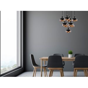 Mobistoxx Luminaire suspendu GLASGOW 9 lampes noir