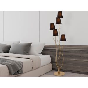 Mobistoxx Lampadaire BONOBO 5 lampes noir/or