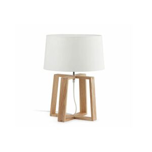 Faro Lampe de table en bois avec abat-jour en textile - Bliss - Publicité