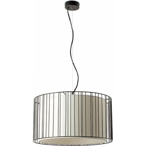 Faro Luminaire suspension en métal et textile ⌀ 50 cm - Linda - Publicité