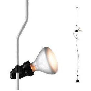 FLOS lampe a suspension PARENTESI D avec variateur (Blanc - acier / Élastomere)