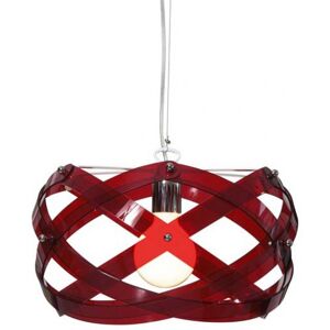 EMPORIUM lampe à suspension NUCLEA Ø 40 cm (Rouge transparent - Verre acrylique)