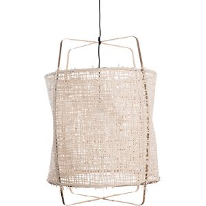 AY ILLUMINATE lampe a suspension Z1 BLACK (Paper natural - Structure en bambou noir et tissu)