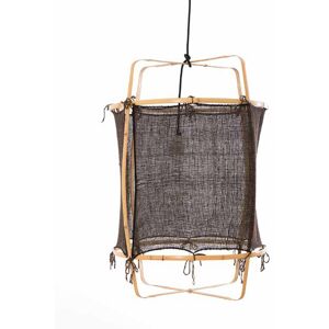 AY ILLUMINATE lampe a suspension Z2 BLONDE (Silk cashmere dark cover - Structure en bambou clair et tissu)