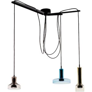 ARTEMIDE lampe à suspension STABLIGHT (Trois couleurs: "A" marrone "B" vert ambre "C" aquamarine - Verre soufflé, aluminium) - Publicité