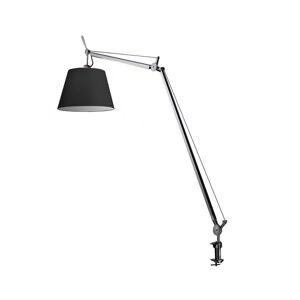 ARTEMIDE lampe de table TOLOMEO MEGA LED avec crampon (Ø 32 cm variateur sur tete - Diffuseur en tissu noir)