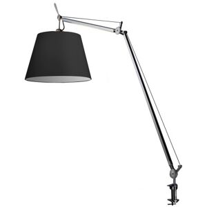 ARTEMIDE lampe de table TOLOMEO MEGA LED avec crampon (Ø 42 cm variateur sur tete - Diffuseur en tissu noir)