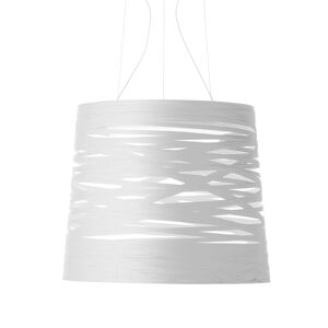 FOSCARINI lampe à suspension TRESS GRAND à LED dimmable (Blanc - fibre de verre, métal chromé et Aluminium) - Publicité
