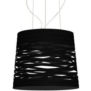 FOSCARINI lampe a suspension TRESS GRAND a LED dimmable (Noir - fibre de verre, metal chrome et Aluminium)