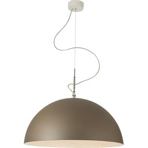 IN-ES.ARTDESIGN lampe a suspension MEZZA LUNA 1 (Bronze / Blanc - Laprene, acier et Nebulite)