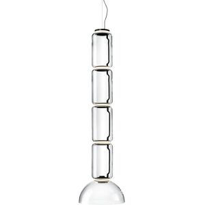 FLOS lampe à suspension NOCTAMBULE (4 Low Cylinders & Bowl - Verre soufflé / Aluminium moulé sous pression noir)