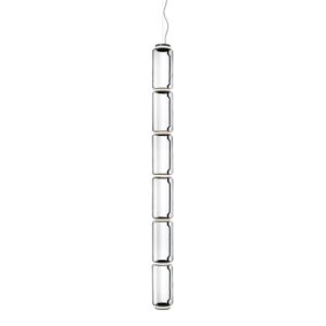 FLOS lampe à suspension NOCTAMBULE (6 Low Cylinders - Verre soufflé / Aluminium moulé sous pression noir)