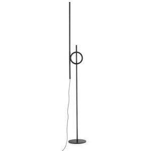 PALLUCCO lampadaire TANGENT MOYENNE (Noir - Aluminium verni)