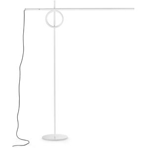 PALLUCCO lampadaire TANGENT MOYENNE (Blanc - Aluminium verni)