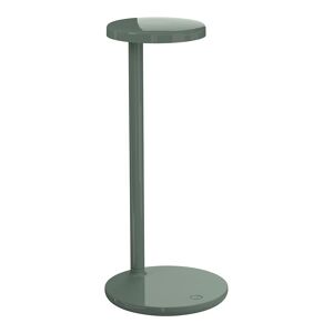 FLOS lampe de table OBLIQUE (2700K, vert sauge poli - Aluminium et PMMA)