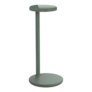 FLOS lampe de table OBLIQUE QI (2700K, vert sauge poli - Aluminium et PMMA)