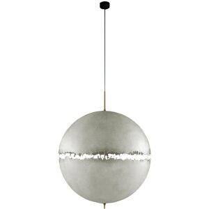 CATELLANI & SMITH lampe a suspension POSTKRISI 66 (Naturel, tige en laiton, base noire - Fibre de verre et metal)