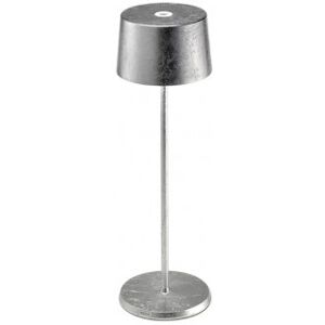 ZAFFERANO lampe de table OLIVIA PRO (Feuille d'argent - Aluminium peint et polycarbonate)