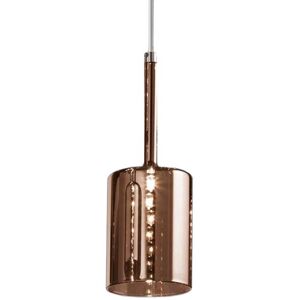 AXO LIGHT lampe a suspension SPILLRAY Ø 10 cm (Bronze metallise - Verre et metal chrome)