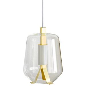 PRANDINA lampe à suspension LUISA S3 (Transparent, 2700K - Héritage laiton et verre)