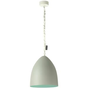 IN-ES.ARTDESIGN lampe a suspension FLOWER S CEMENTO (Interieur turquoise - Peinture effet beton et nebulite)