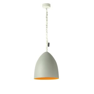 IN-ES.ARTDESIGN lampe a suspension FLOWER S CEMENTO (Interieur orange - Peinture effet beton et nebulite)