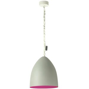 IN-ES.ARTDESIGN lampe a suspension FLOWER S CEMENTO (Interieur magenta - Peinture effet beton et nebulite)