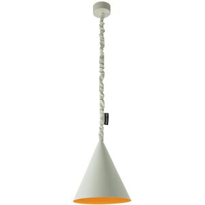 IN-ES.ARTDESIGN lampe a suspension JAZZ S CEMENTO (Interieur orange - Peinture effet beton et nebulite)