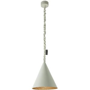 IN-ES.ARTDESIGN lampe a suspension JAZZ S CEMENTO (Interieur bronze - Peinture effet beton et nebulite)