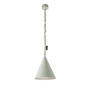 IN-ES.ARTDESIGN lampe a suspension JAZZ S CEMENTO (Interieur argent - Peinture effet beton et nebulite)