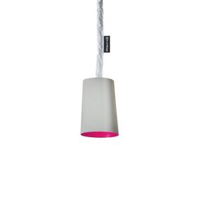 IN-ES.ARTDESIGN lampe a suspension PAINT CEMENTO (Interieur magenta - Peinture effet beton et nebulite)