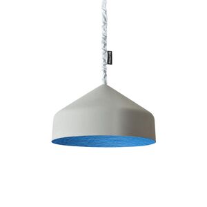 IN-ES.ARTDESIGN lampe a suspension CYRCUS CEMENTO (Interieur bleu - Peinture effet beton et nebulite)