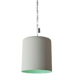 IN-ES.ARTDESIGN lampe a suspension BIN CEMENTO (Interieur turquoise - Peinture effet beton et nebulite)