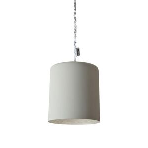 IN-ES.ARTDESIGN lampe a suspension BIN CEMENTO (Interieur argent - Peinture effet beton et nebulite)