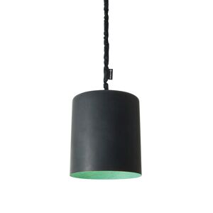 IN-ES.ARTDESIGN lampe a suspension BIN LAVAGNA (Interieur turquoise - Resine effet tableau blanc et nebulite)
