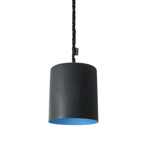 IN-ES.ARTDESIGN lampe a suspension BIN LAVAGNA (Interieur bleu - Resine effet tableau blanc et nebulite)
