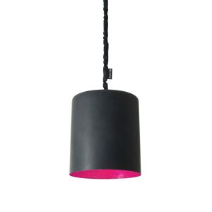 IN-ES.ARTDESIGN lampe a suspension BIN LAVAGNA (Interieur magenta - Resine effet tableau blanc et nebulite)