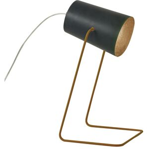 IN-ES.ARTDESIGN lampe de table PAINT T LAVAGNA (Base et interieur bronze - Resine effet tableau noir, nebulite et acier)