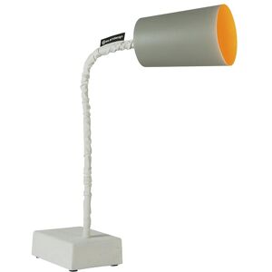 IN-ES.ARTDESIGN lampe de table PAINT T2 CEMENTO (Interieur orange - Peinture effet beton et nebulite)