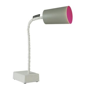 IN-ES.ARTDESIGN lampe de table PAINT T2 CEMENTO (Interieur magenta - Peinture effet beton et nebulite)