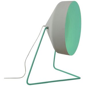 IN-ES.ARTDESIGN lampadaire CYRCUS F CEMENTO (Base et interieur turquoise - Peinture effet beton, nebulite et acier)