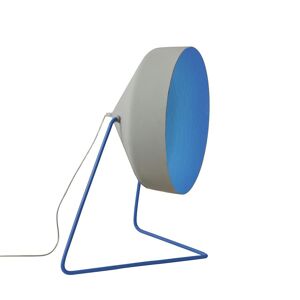IN-ES.ARTDESIGN lampadaire CYRCUS F CEMENTO (Base et intérieur bleu - Peinture effet béton, nébulite et acier)