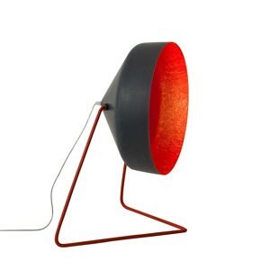 IN-ES.ARTDESIGN lampadaire CYRCUS F LAVAGNA (Base et intérieur red - Résine effet tableau noir, nébulite et acier)