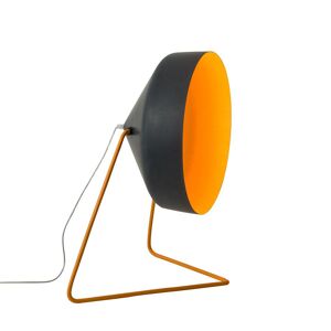 IN-ES.ARTDESIGN lampadaire CYRCUS F LAVAGNA (Base et intérieur orange - Résine effet tableau noir, nébulite et acier)