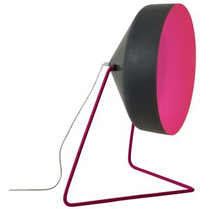 IN-ES.ARTDESIGN lampadaire CYRCUS F LAVAGNA (Base et interieur magenta - Resine effet tableau noir, nebulite et acier)