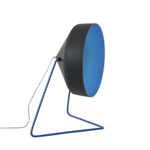 IN-ES.ARTDESIGN lampadaire CYRCUS F LAVAGNA (Base et intérieur bleu - Résine effet tableau noir, nébulite et acier)