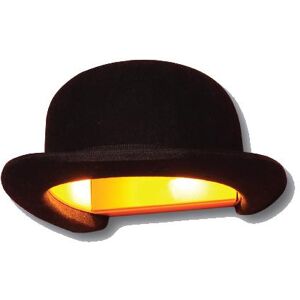 INNERMOST lampe murale applique avec le chapeau JEEVES WALL (Chapeau melon noir avec interieur dore - Feutre et aluminium anodise)